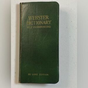 Vintage Green Vest Pocket Webster Dictionary